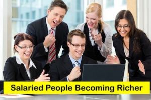 How can a salaried person become rich?