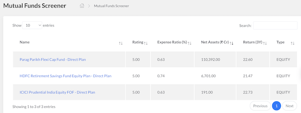 Example 1 - Finding A Good Equity Fund for the Long Term2