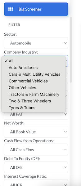 Left Sidebar - Sector - Industry