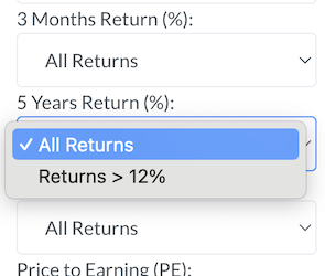 The Big Screener - Price - 5Year