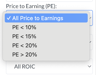 The Big Screener - PriceVal - PE